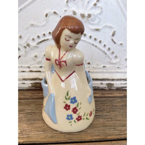 Vintage 1950s Weil Ware California Pottery Lady Double Planter Vase - Picture 3 of 11